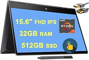 HP Envy X360 15 Ryzen 7 32GB 512GB SSD 2-in-1 Laptop — main product image