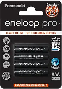 Panasonic BK-4HCC Eneloop Pro AAA Rechargeable Batteries