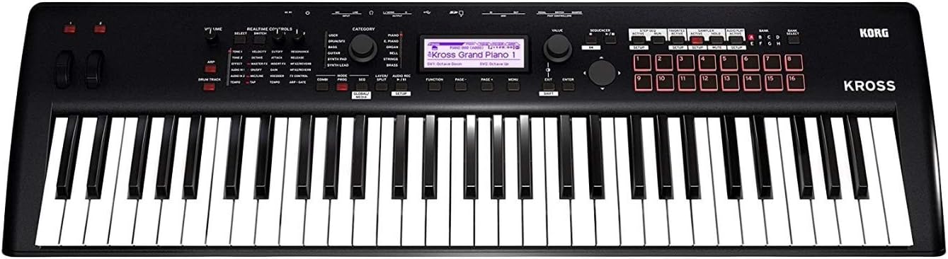 Korg KROSS2-61-MB 61-Key Synthesizer Workstation Keyboard