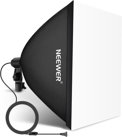 Neewer 10102625 24x24" Softbox with E26 Socket for Studio Lighting