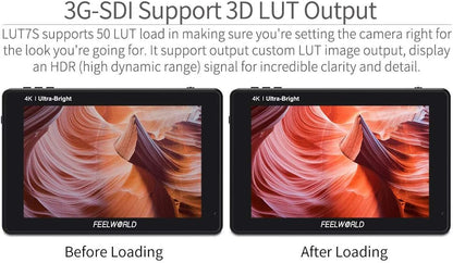 FEELWORLD LUT7S 7" 2200nit Ultra Bright 4K HDMI 3G-SDI Camera Field Monitor