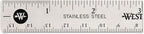 Westcott 10414 6-Inch Stainless Steel Ruler with Cork Base