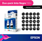 Epson T664120-2P Black Ink Bottle Kit (2 Bottles)