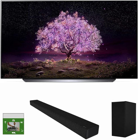 LG E7LGOLED48C1PUB 48" OLED 4K TV Soundbar Bundle