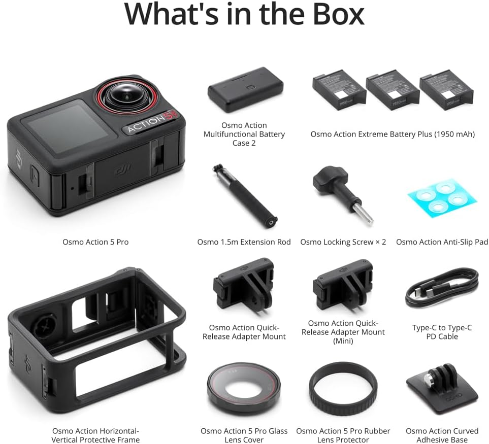 DJI E2DJIOSMOACT5PAC Osmo Action 5 Pro Adventure Camera Combo