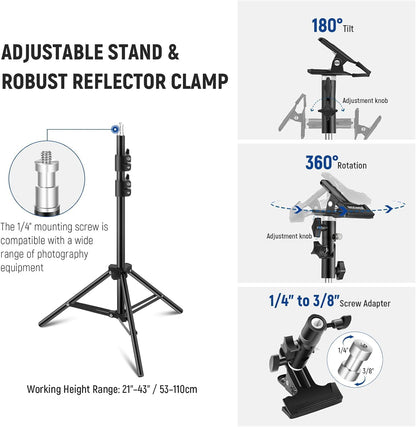 Neewer 24"/60cm 5-in-1 Photography Light Reflector Kit
