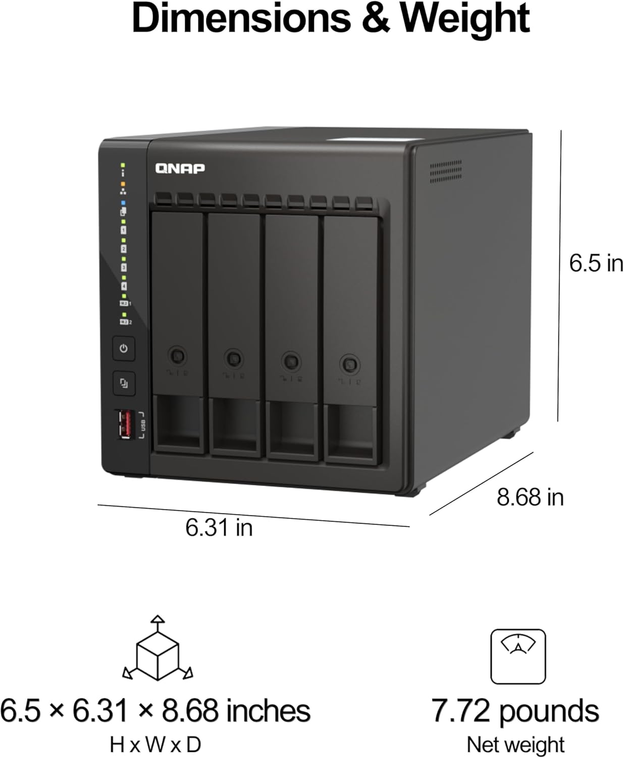 QNAP TS-453E-8G 4-Bay 2.5GbE Desktop NAS