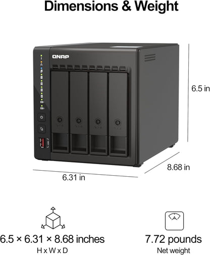 QNAP TS-453E-8G 4-Bay 2.5GbE Desktop NAS