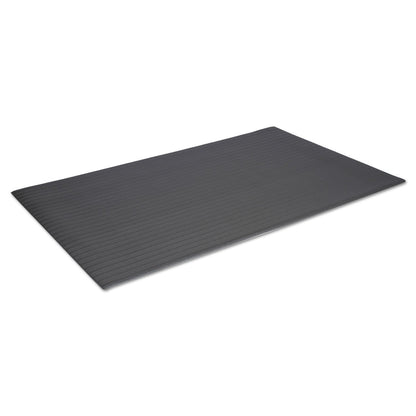 Crown FL 2436BK Anti-Fatigue Mat - Ribbed Vinyl, Black, 24x36