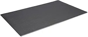 Crown FL2436GY Ribbed Vinyl Anti-Fatigue Mat, 24 x 36, Gray — main product image