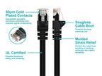 Monoprice 104974 0.5FT Cat5e 350MHz UTP Ethernet Cable Black
