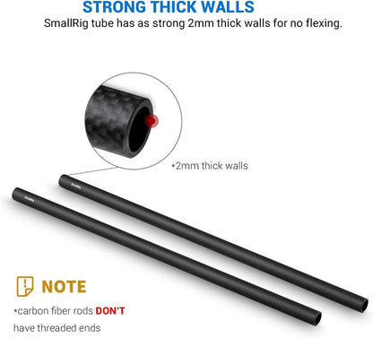 SmallRig 851 15mm Carbon Fiber Rods 12 Inch