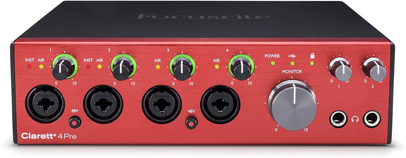 Focusrite 4Pre Clarett+ USB Audio Interface — main product image