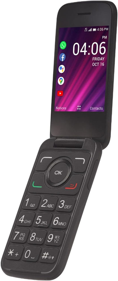 TCL 4058g Go Flip 2 - Unlocked 4G LTE Smart Flip Phone