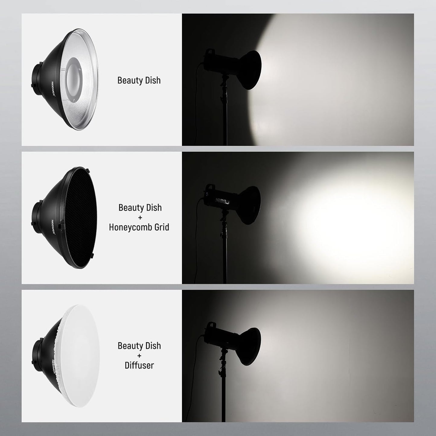 Neewer 10102504 12" Bowens Mount Beauty Dish Kit