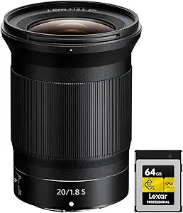 Nikon E10NKZ20F18S Z 20mm f/1.8 S Lens Bundle