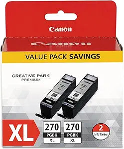 Canon 0319C005 PGI-270XL Black Ink Twin Pack — main product image