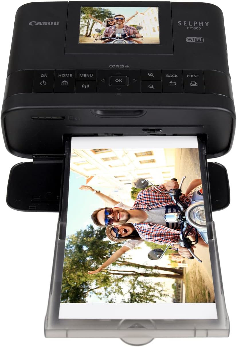 Canon CP1300 Photo Printer Bundle, Wireless Compact, Black