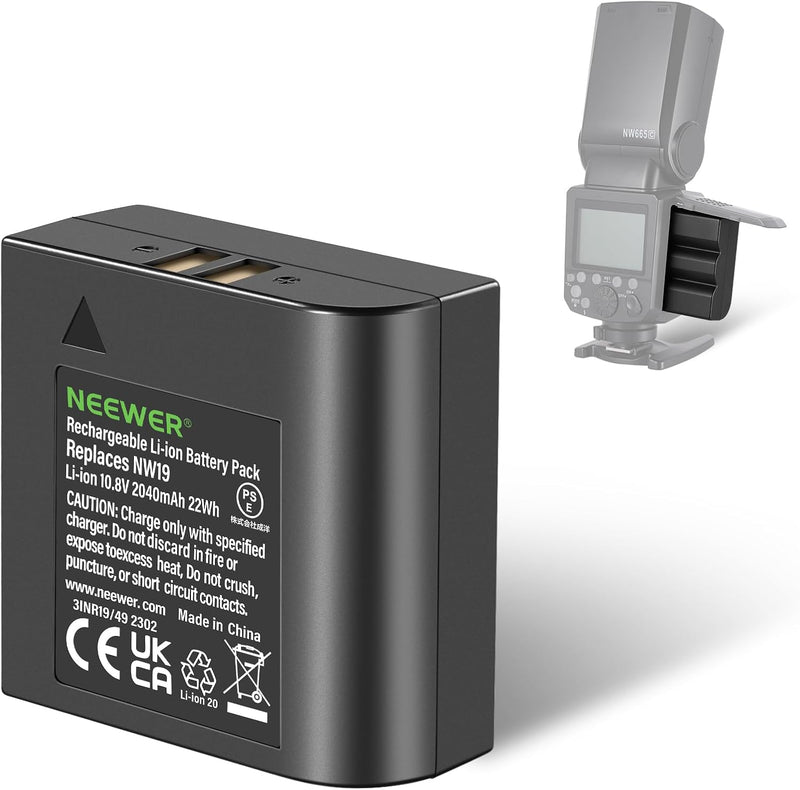 Neewer 10102822 NW665 Flash Battery Replacement — main product image