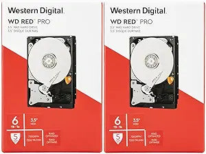 Western Digital Red Pro 6TB NAS HDD 7200 RPM - 2 Pack