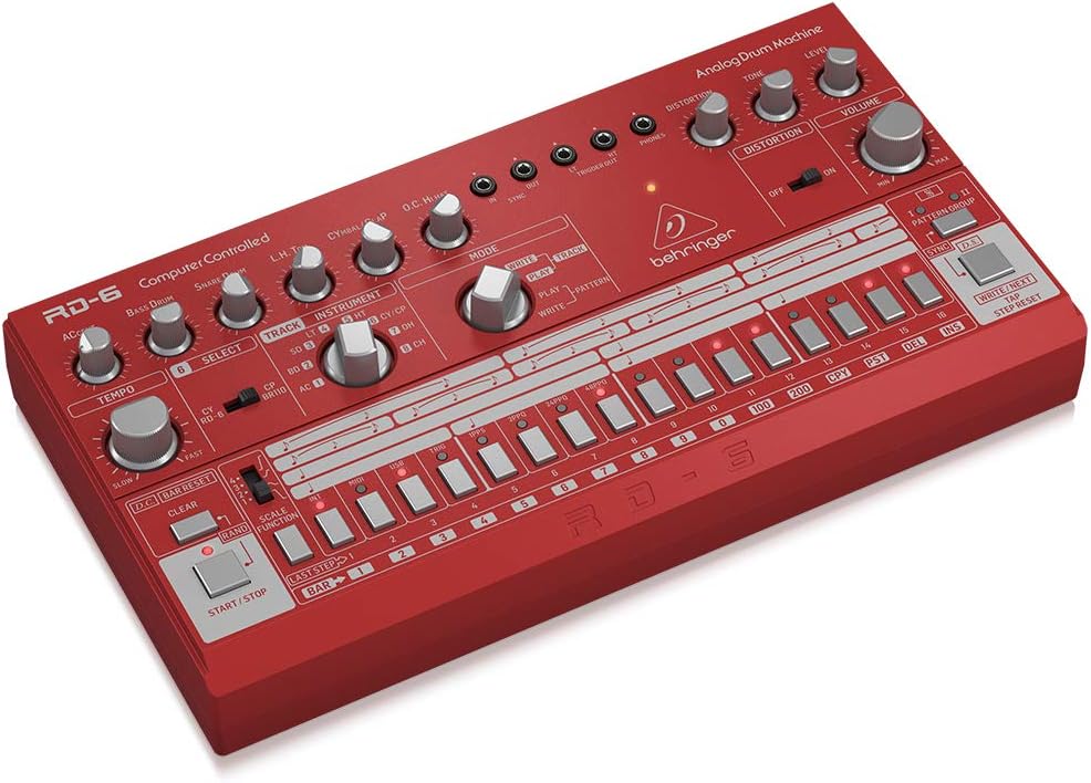 Behringer 000-EE004-00010 RD-6 Analog Drum Machine - Red
