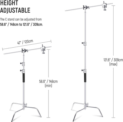Neewer ST-C-CB C Stand with Boom Arm & Sliding Legs