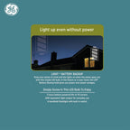 GE 93131819 LED+ Backup Battery Light Bulbs, 2-Pack