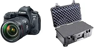Canon EOS 6D Mark II DSLR Camera 24-105mm Lens Pelican Case