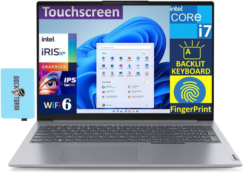 Lenovo Core i7 ThinkBook 16 Gen 6 Touch Laptop with DKZ Hub — main product image
