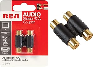 RCA AH210 Gold Plated In-Line RCA Connector Coupler