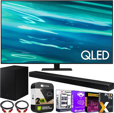 Samsung QN75Q80AA 75" 4K QLED TV Soundbar Bundle
