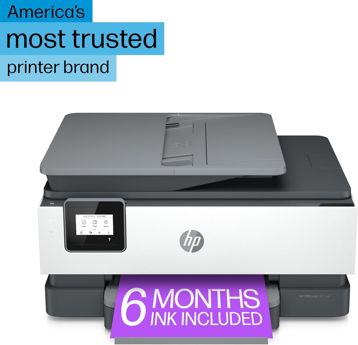 HP OfficeJet 8015e Wireless Color Printer - Instant Ink