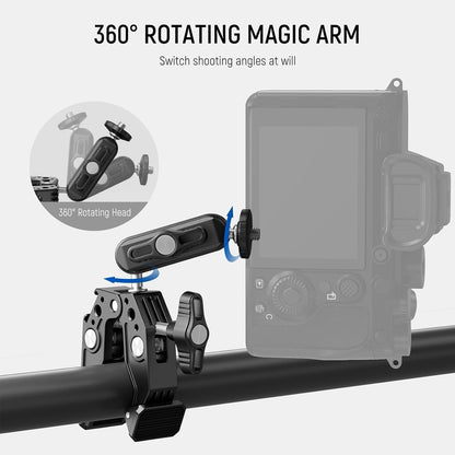 Neewer ST83 Super Clamp with Dual Ballhead Magic Arm