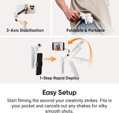 Insta360 Flow 2 Pro AI Smartphone Stabilizer - White