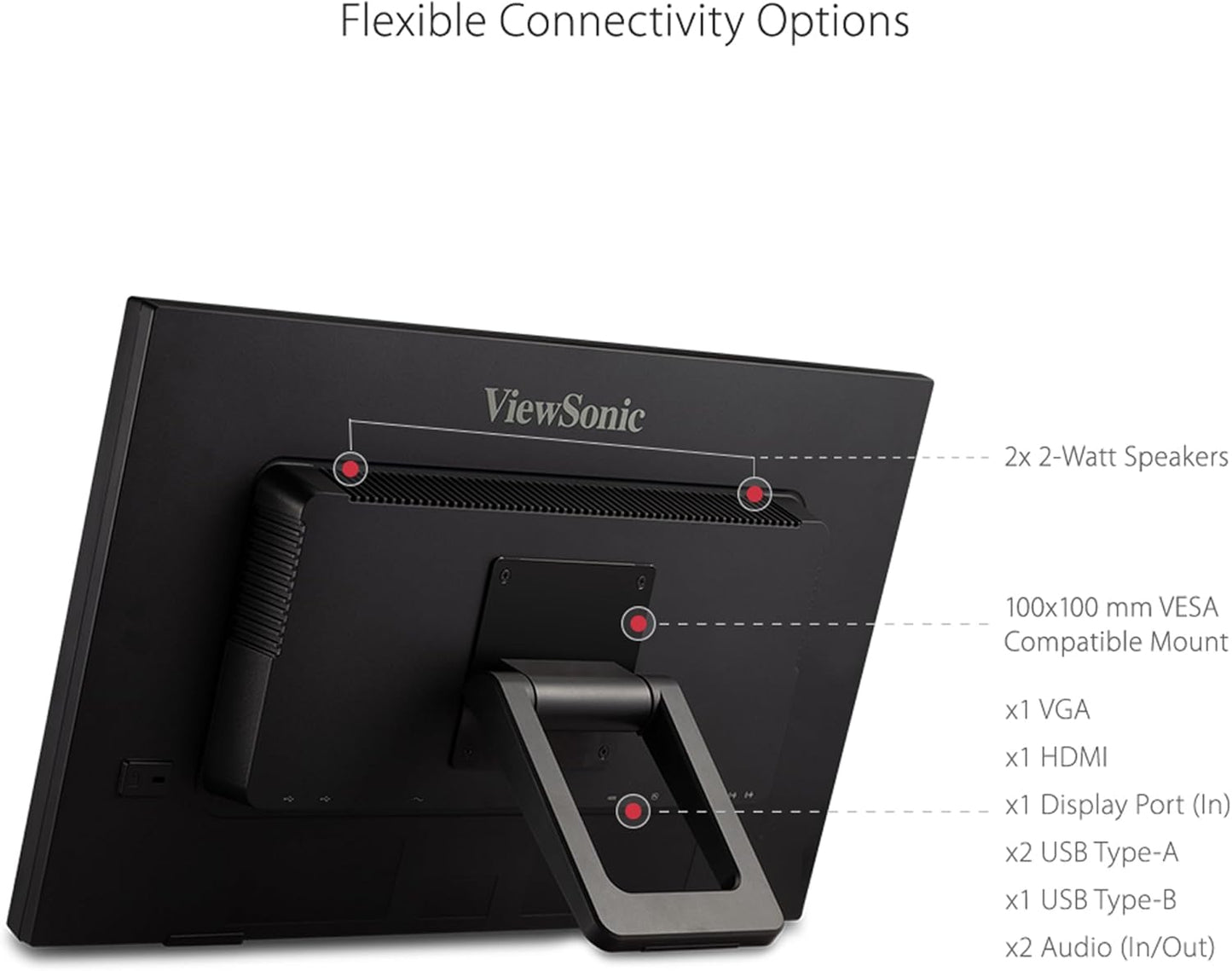 ViewSonic TD2423D - 24" Touch Screen Monitor - 1080p, HDMI, DisplayPort