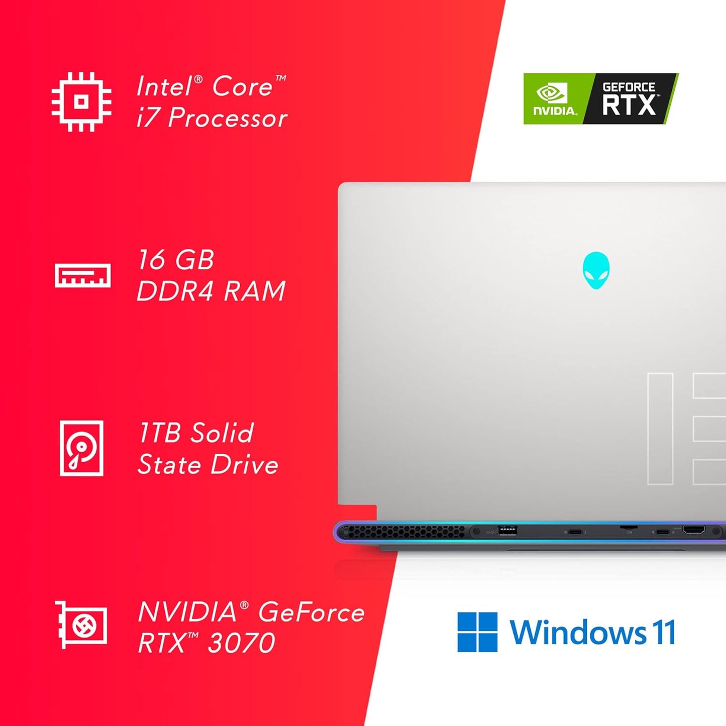 Alienware AWX15R1-7470WHT-PUS x15 R1 Gaming Laptop RTX 3070