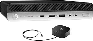 HP EliteDesk 800 G4 Mini PC i5 SSD Dock Bundle