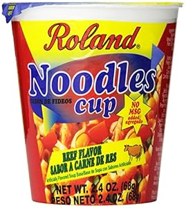 Roland 72274 Beef Noodles Cup - 12 Pack