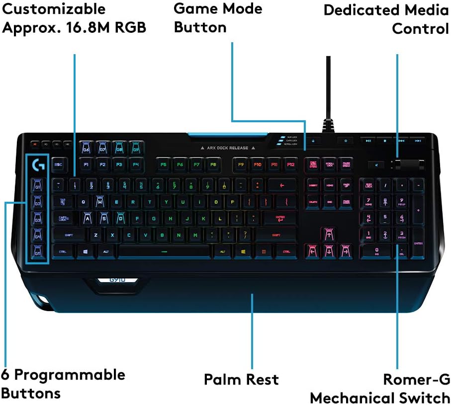 Logitech 920-008012 G910 Orion Spectrum RGB Mechanical Gaming Keyboard