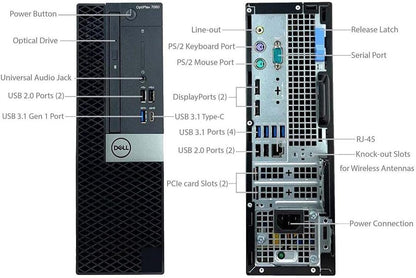 Dell Optiplex 7060 SFF i7 Desktop PC (Renewed)