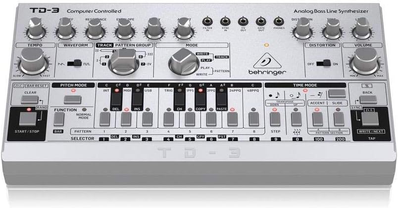 Behringer TD-3-SR Analog Bass Line Synthesizer Silver
