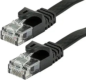 Monoprice 140891 Cat6 Flat Ethernet Cable 75ft Black — main product image