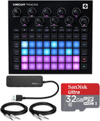Novation 1 Circuit Tracks Groovebox Bundle - USB Hub, microSD, Cables