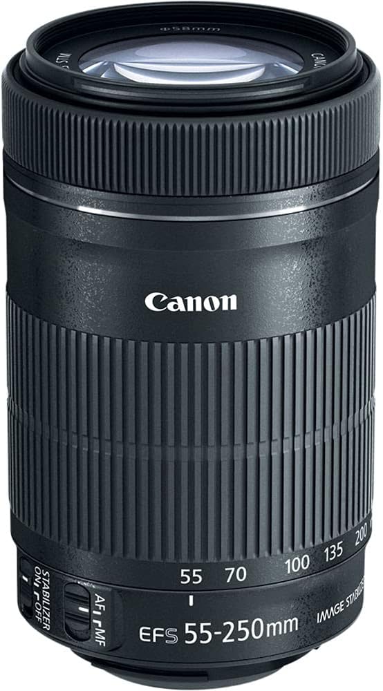 Canon 8546B002 EF-S 55-250mm STM Lens Bundle - Renewed
