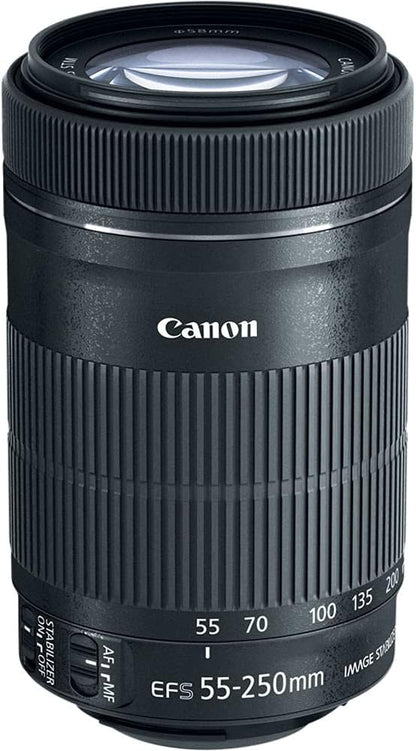 Canon 8546B002 EF-S 55-250mm STM Lens Bundle - Renewed