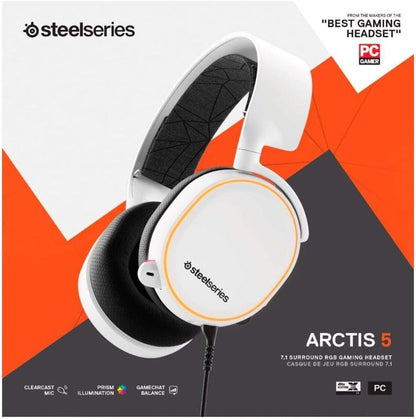 SteelSeries 61507 Arctis 5 RGB Gaming Headset White
