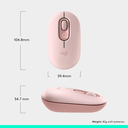 Logitech 910-007409 POP Wireless Bluetooth Mouse Rose