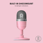 Razer Seiren Mini USB Streaming Microphone Quartz Pink Renewed