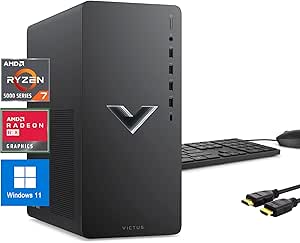 HP Victus Desktop Ryzen 7 RX 6600XT Gaming PC Bundle