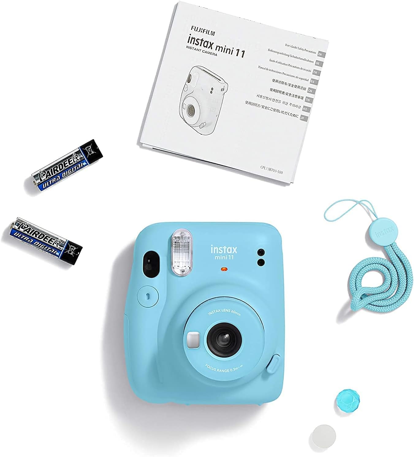 Fujifilm Mini 11 Instax Camera Film Bundle Sky Blue